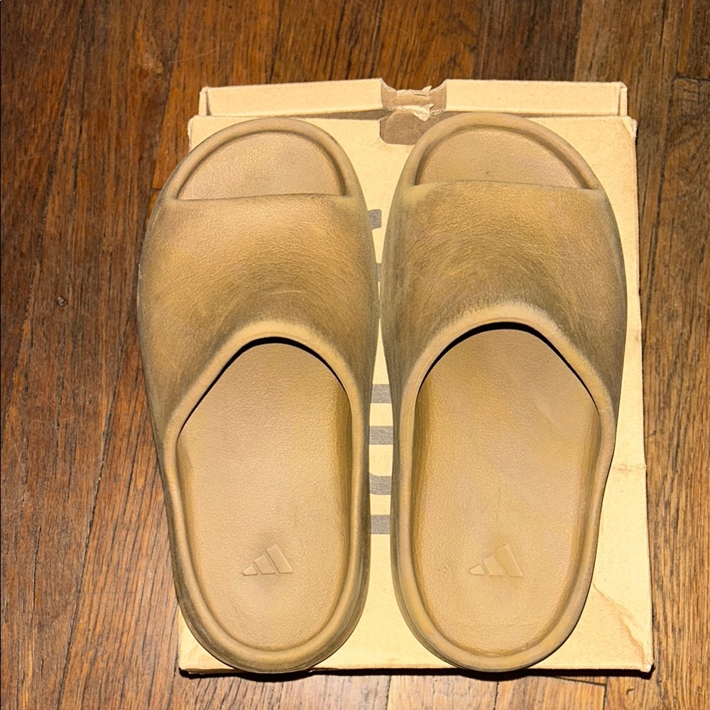 Adidas Tan Slide Sandals